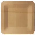 Papstar 88037, Plate, firkant, Bamboo, Naturlig, Monokromatisk, 10 stykker