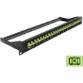 DeLOCK - Koblingspanel - rackmonterbar - SC MM X 24 - svart, limegrønn - 1U - 19