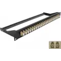 DeLOCK - Koblingspanel - rackmonterbar - LC Duplex MM X 24 - svart, beige - 1U - 19