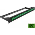 DeLOCK - Koblingspanel - rackmonterbar - SC SM X 24 - svart, grønn - 1U - 19
