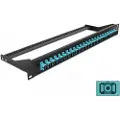 DeLOCK - Koblingspanel - rackmonterbar - SC MM X 24 - svart, akvamarin - 1U - 19