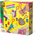 SES Creative Diamond painting - Wooden keychains, Håndverkssett for barn, 5 år, Fotoark kartong, Flerfarget