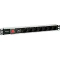 Equip 19-tommers Strømskinne For Rack Med 7 Uttak Strømskinne For Rack Med 8 Uttak 1.8 M