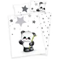 Herding Panda Junior Sengetøj 100x135 cm - 100 procent bomuld