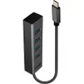 Lindy 43325, USB 3.2 Gen 1 (3.1 Gen 1) Type-C, USB 3.2 Gen 1 (3.1 Gen 1) Type-A, 5000 Mbit/s, Grå, Aluminium, Plast, 0,3 m