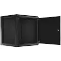 Lanberg WF01 Series - Rack skap - flatpakke - veggmonterbar - svart, RAL 9004 - 12U - 19