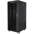 Lanberg - Rack skap - med 4 kjølevifter, display - svart, RAL 9004 - 37U - 19