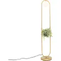 QAZQA Art Deco gulvlampe gull med hvitt glass - Isabella