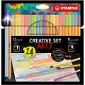 Stabilo Creative Set ARTY, Assorterte farger, Flerfarget, Sekskantet, Fiber, 1 mm, Tyskland