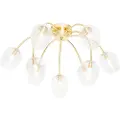 QAZQA Klassisk taklampe gull med glass 9-lys - Elien