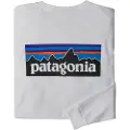 Patagonia P-6 Logo Responsibili Langermet T-skjorte hvit