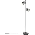 QAZQA Industriell gulvlampe sort 2-lys - Emado