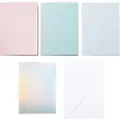 Cricut Pastel Sampler - Cutaway card set - tulipan, Twilight, pulverblå, sennep, selskapsrosa, kaki, hvit