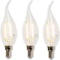 LUEDD Sett med 3 LED-filamentlys E14 3W 2700K 250lm F35 dimmbare klare
