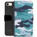 Mtp Products iPhone 7/8/SE (2020)/SE (2022) Premium Lommebok-deksel - Blå Kamuflasje
