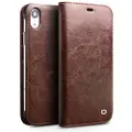 Qialino Classic iPhone XR Lommebok-deksel I Lær - Brun