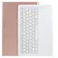 Mtp Products Samsung Galaxy Tab S7+/S7 FE/S8+ Etui med Bluetooth-tastatur - Roségull