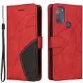 Mtp Products Bi-Color Series Motorola Moto G50 Lommebok-deksel - Rød