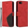 Mtp Products Bi-Color Series iPhone 7/8/SE (2020)/SE (2022) Lommebok-deksel - Rød