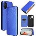 Mtp Products OnePlus Nord N100 Flip-deksel - Carbon Fiber - Blå
