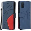 Mtp Products Bi-Color Series Samsung Galaxy A51 Lommebok-deksel - Blå