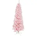 Nordic Winter Juletræ kunstig smalt PVC BLING, Klasse C, 180X68 cm u/LED, lyserød NORDIC WINTER (780-182)
