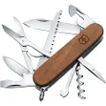 Victorinox Huntsman Wood, Klappkniv uten lås, Multiverktøyskniv, Dolk, Tre, Rustfritt stål, 13 verktøy
