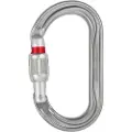 Petzl M33A SL, Skrulås, Låsbar, D-formet, Aluminium, Grå, 25 kN