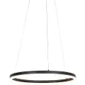 QAZQA Design Hengelampe sort 60 cm inkl. LED 3-trinns dimmbar - Anello