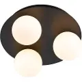 QAZQA Moderne baderomstaklampe sort 3-lys - Cederic