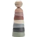 BIBS Wobbly Tower Pastel Rainbow