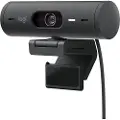 Logitech BRIO 500 - Webkamera - farge - Full HD (1920 x 1080) - Innebygd mikrofon (Stereo) - USB-C - Grafitt