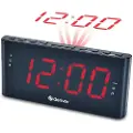 Denver klokkeradio med projeksjon og dobbel alarm - Svart
