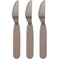 Filibabba Silicone knife 3-pack - Warm Grey