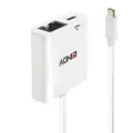 Lindy 43284 - USB-C til Ethernet-adapter - Nettverksadapter - USB-C - Gigabit Ethernet - Hvit