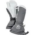 Hestra votter og hansker Hestra Army Leather Heli Ski, 3-finger Skihansker, Grey