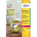Avery Zweckform L4773REV - Polyester - matt - fjernbart selv-adhesiv - hvit - 63.5 x 33.9 mm 480 etikett(er) (20 ark x 24) filmetiketter