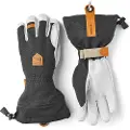 Hestra Army Leather Patrol Gauntlet, Skihansker, Charcoal