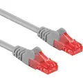Goobay - Nettverkskabel - RJ-45 (hann) til RJ-45 (hann) - 15 m - UTP - CAT 6 - formstøpt, uten hindringer - grå