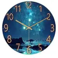 24hShop Veggklokke med vakker urskive - Sea