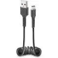 SBS TECABLETYPCSK, 0,5 m, USB A, USB C, USB 2.0, Sort