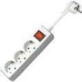 Pro Power Socket x3 - w/Switch - 1.5m - White