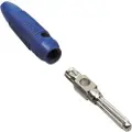 TRU COMPONENTS Bananstik Stik, lige Stift-diameter: 4 mm Blå 100 stk