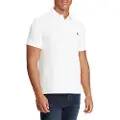Ralph Lauren for man. 710666998002 Custom Fit white piqu polo shirt (S), Casual, Cotton, Short sleeve