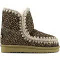 Mou for woman. MU.FW101001D Eskimo 18 ponyskin animalprint leather boots (36), Flat, None, Casual, Animal Print, Snow
