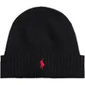 Ralph Lauren for man. 710886137001 Merino cap black (OSFA), Casual, Wool