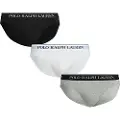 Ralph Lauren for man. 714835884003 Pack of 3 Low Rise briefs black, gray, white (S), Homewear, Grey, Cotton