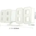 24hShop Stor 3D digital veggklokke / vekkerklokke med hvitt LED-lys - Multifunksjonell