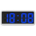 24hShop Digital Vekkerklokke med Blå tall
