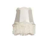 QAZQA Stoffskjerm med klips kremhvit 12 cm - Granny